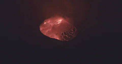 Drone in Volcano Crater in Congo Stock Footage 109129355