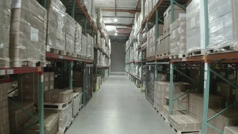 Drone In Warehouse Stock Footage 169675603