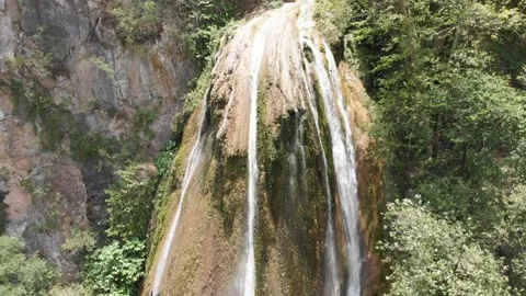 Drone Waterfall  MTY view Stock Footage 162507062