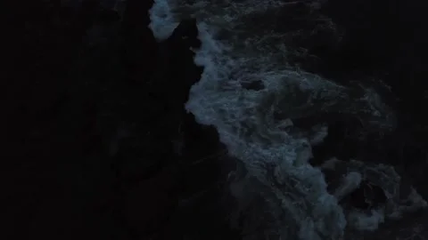 Drone Waves Crashing on the Rocks Stock Footage