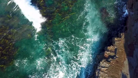 Drone Waves Stock Footage