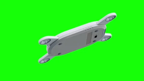 Drone white color flying close-up. Animation On Green Screen. 動画素材 302886441