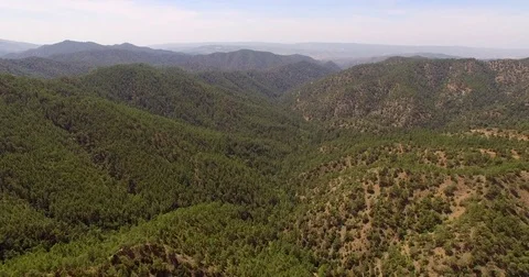 Drone wide shot in mountains Stock Footage 82297074