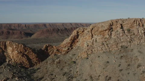 Drone wide view of a gap in a steep mountain ridge Stock Footage 191138463