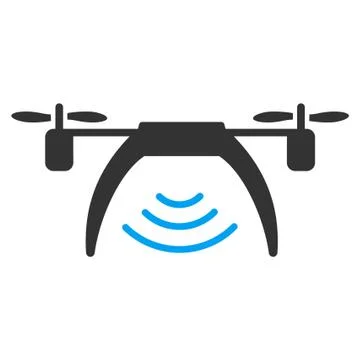 Drone Wifi Repeater Icon Stock Illustration