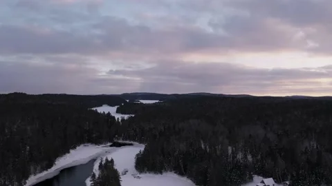 Drone winter cottage scenes Stock Footage 239456898