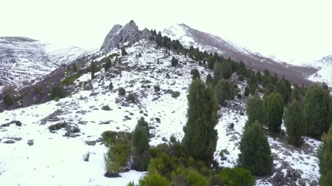 Drone winter montain 1 Stock Footage 144183155