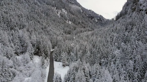 Drone winter road 1 Video stock 107381198