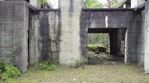Drone WW2 Rocket test site von Braun German V2 Stock Footage 250660786