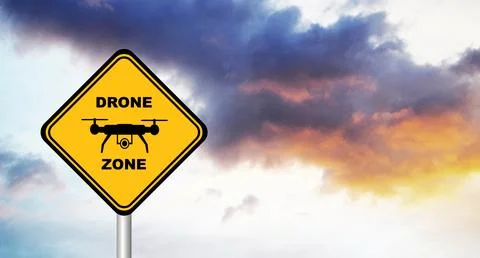 Drone zone sign Stock Photos