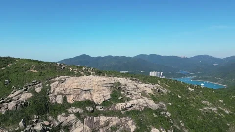 Drone Zoom-Out of Dragon's Back, Hong Kong Stock Footage 303283382