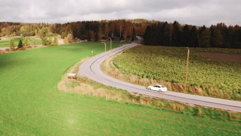 DroneCarChaseAutumn2 스톡 동영상 162546857