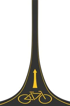 Droneception Bike path Landscape Stock-Illustration