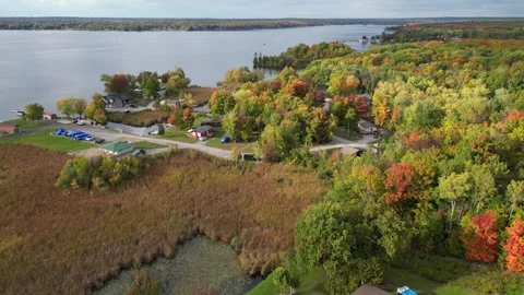 DroneFallLake007Oct11 Stock Footage 252772271