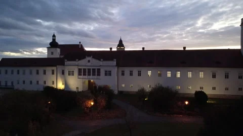 Droneflight over enns Video stock 320446834