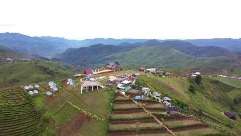 Drones in the camp area Stock Footage 235399116