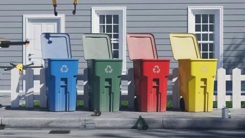Drones cleaning streets from the garbage. Technology for sorting wastes. Ecology 库存影片 163540183