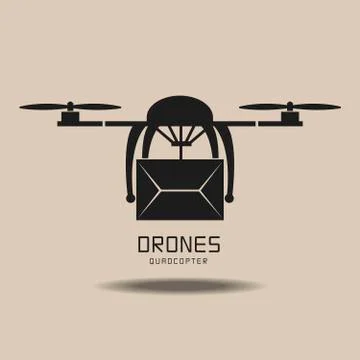 Drones delivery ,logo vector Stock Illustration