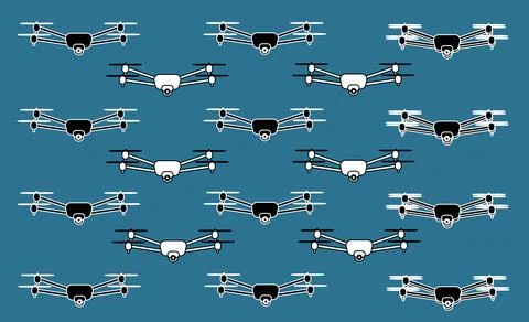 A drones for delivery quadcopters on the background texture Stockillustratie