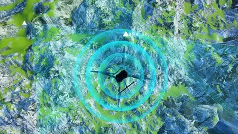 Drones Detect Mountain Terrain Elevation Stock Footage 333391223