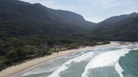 Drone's Exploration:Beach's Crystal Blue Green, Jungle &amp; Crystal Waters Stock Footage 256250595