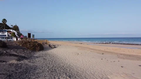 Drone's-Eye Paradise: Morro Jable's Coastal Splendor Stock Footage 197456155