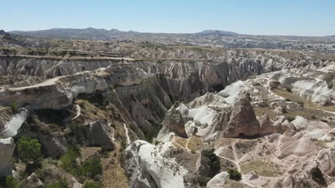 Drone's Eye View: Discovering the Mesmerizing Zemi Valley in Cappadocia, Turkey Stock Footage 240311655