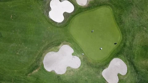 Drone's Eye View: Golfer Perfecting Their Swing Stock Footage 275594396