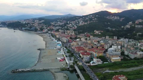A Drone's Eye View of the Italian Riviera's Natural Wonders Stock Footage 238467561