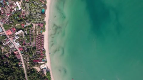 Drone's Eye View of Koh Phangan: Pristine Waters,Tropical Foliage, Sandy Beaches Stock Footage 278287285