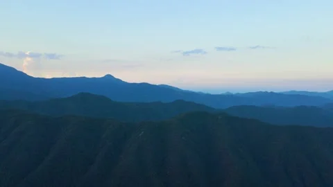 Drone's Eye View of Lush Green Mountains in Liguria, Italy Stock Footage 238467618
