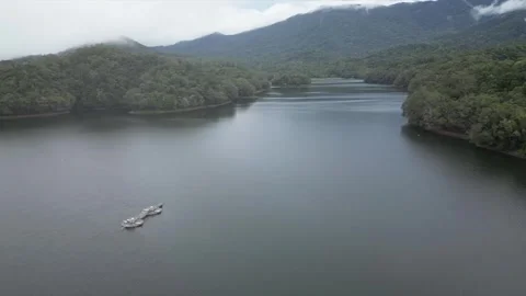 A Drone's-Eye View of a Pristine Lake and Lush Forest - 4K RAW Stock Footage 266962798