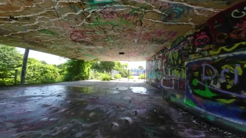 Drone's-Eye View: Summer Exploration of Fort Wetherill Stock Footage 246087610