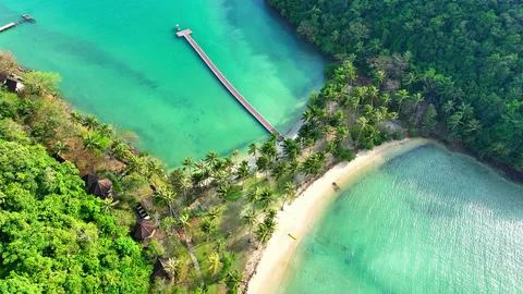 Drone's eye view: Thailand's tropical paradise, azure seas. Foto stock