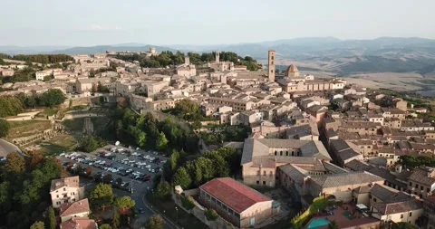 A Drone's Eye View of Tuscany's Ancient City Stock Footage 288323057