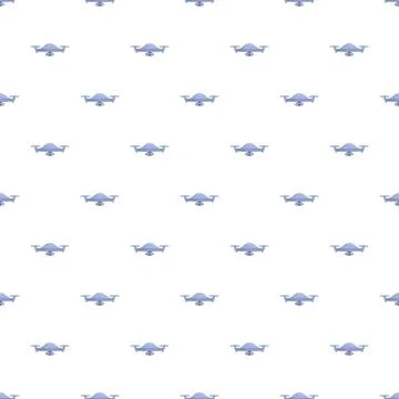 Drones flying in seamless modern technology pattern Stock Illustration