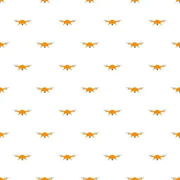 Drones flying seamless pattern background technology concept Stock Illustration