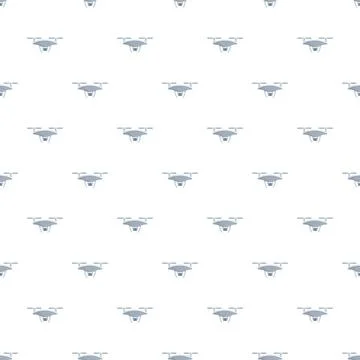 Drones flying seamless pattern for technology background 스톡 일러스트