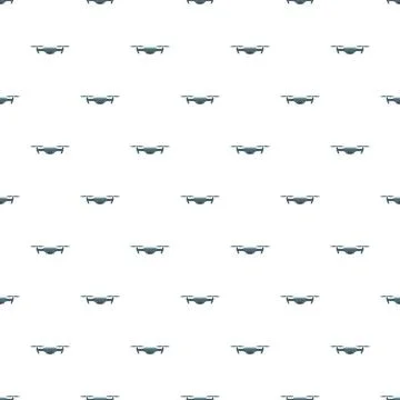 Drones flying seamless pattern for technology background Stock Illustration