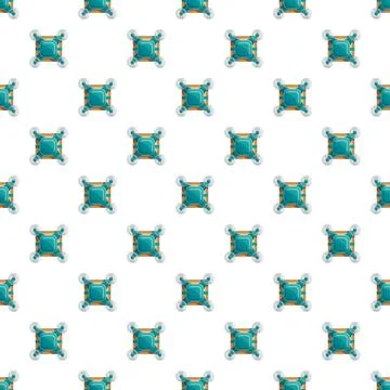 Drones flying in seamless technology pattern background 스톡 일러스트