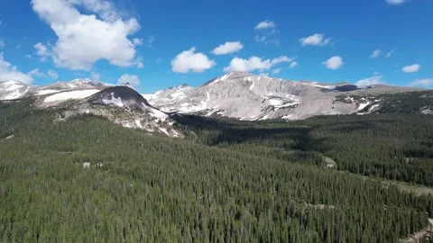 A Drone's Gaze Across Brainard's Pristine Snowfields Stock Footage 254721826