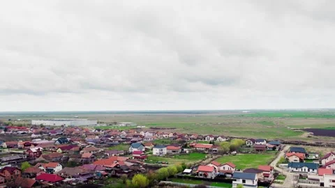 A drone's perspective of a village Video stock 272993231