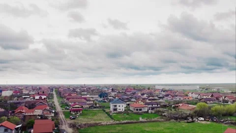A drone's perspective of a village Video stock 272993292