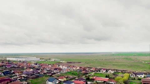 A drone's perspective of a village Video stock 272993345