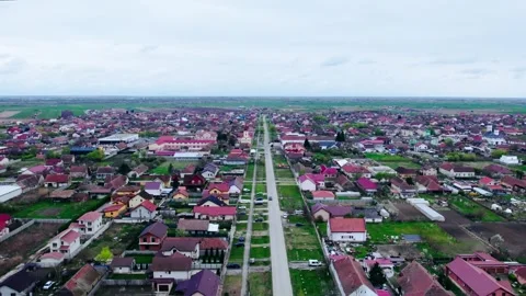 A drone's perspective of a village Video stock 272993359
