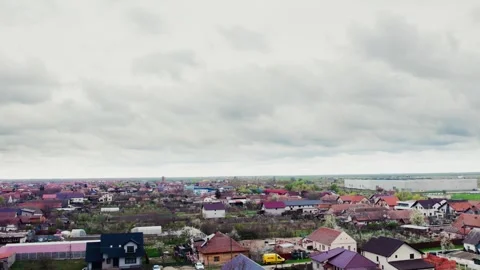 A drone's perspective of a village Video stock 272993360