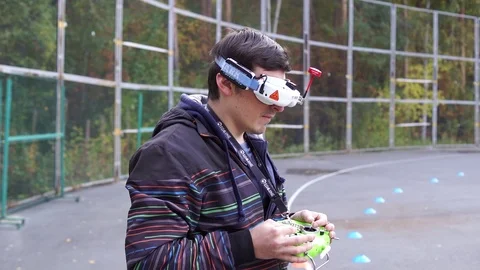 Drones race competition Stock Footage 95803664