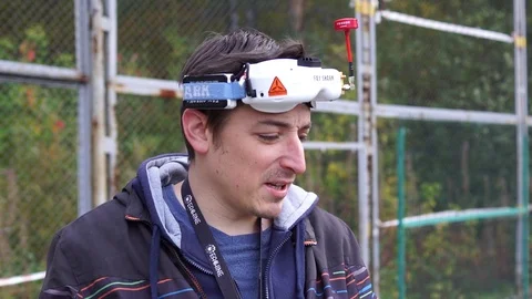 Drones race competition Stock Footage 95803787