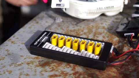 Drones race competition Stock Footage 95803833