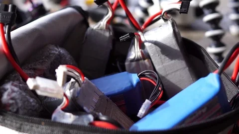 Drones race competition Stock Footage 95803894